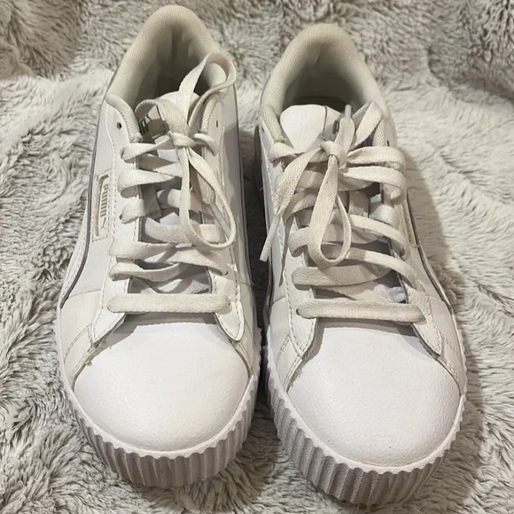 Puma Women's White Sneakers - Picture 2 of 5